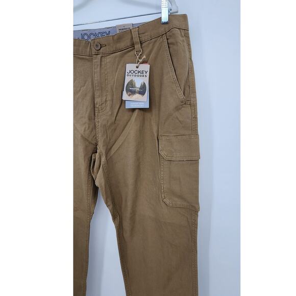 New NWT Jockey Outdoor Easy Fit Layering Pants Size 38 X 30 Tan Khaki - Picture 7 of 13